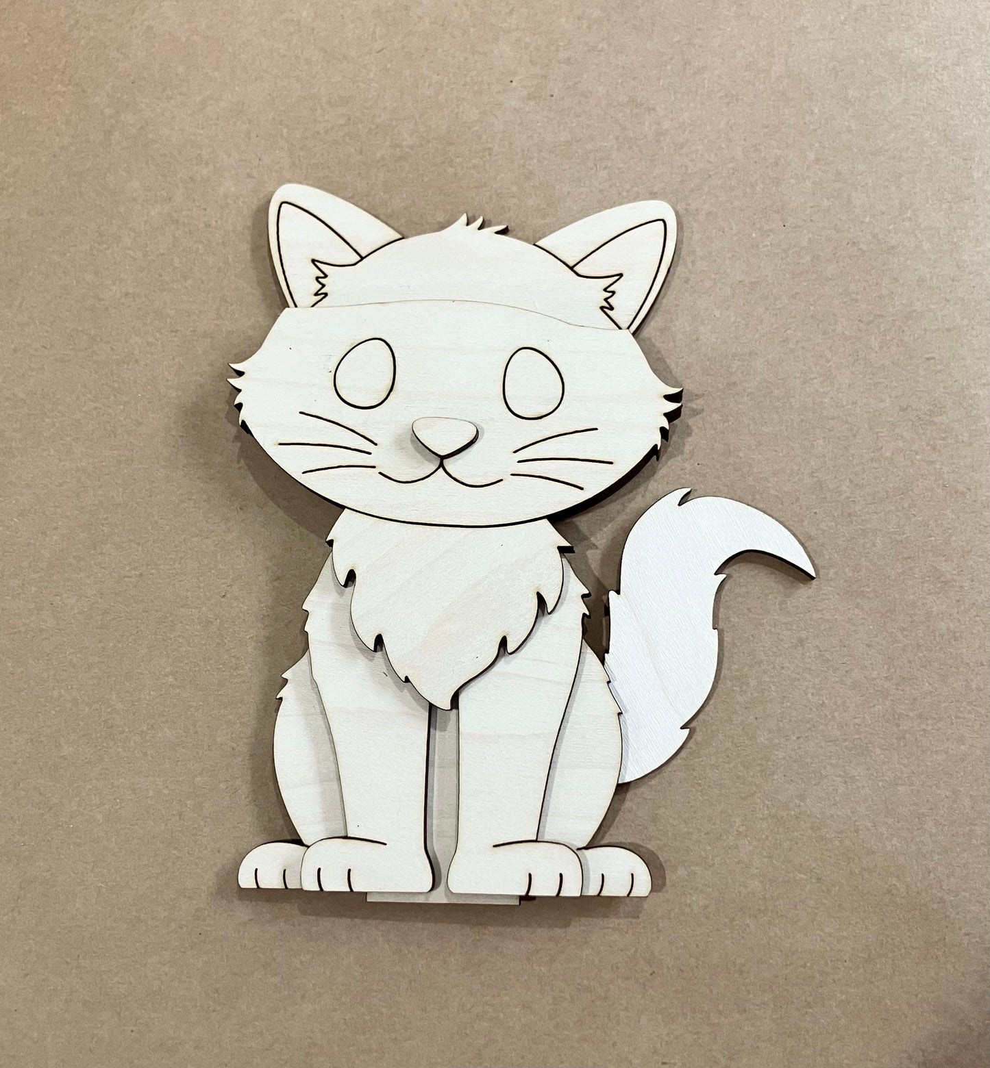 Fluffy Cat With Interchangeable Hat