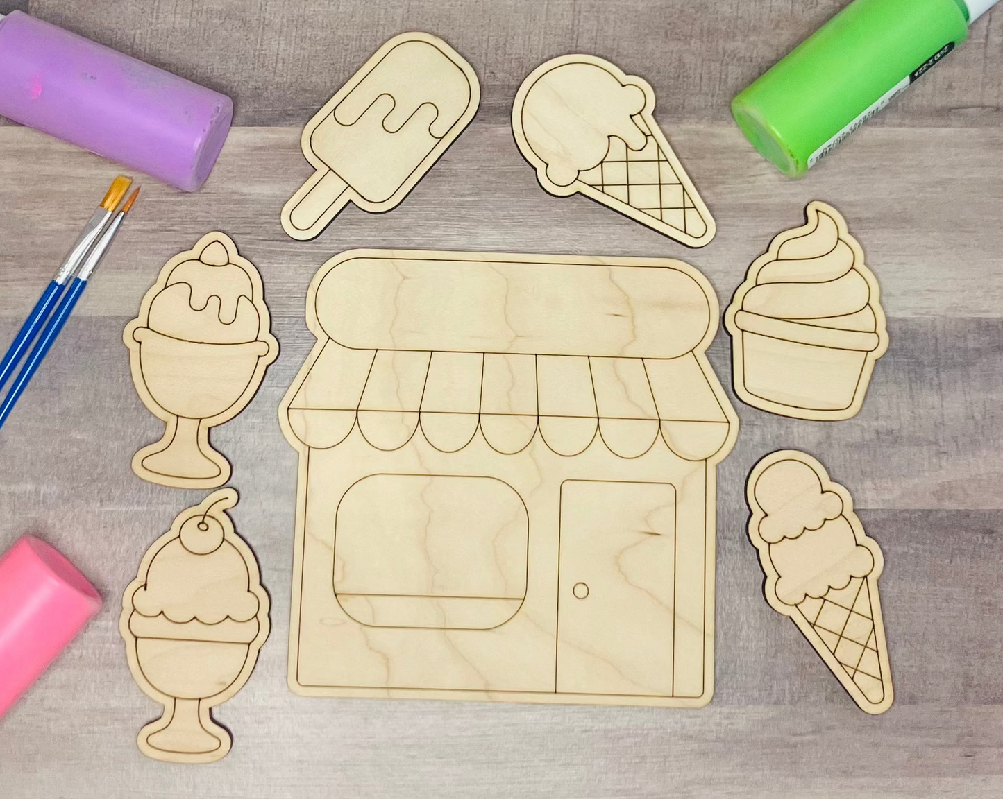 Ice Cream Shop Paint Kit