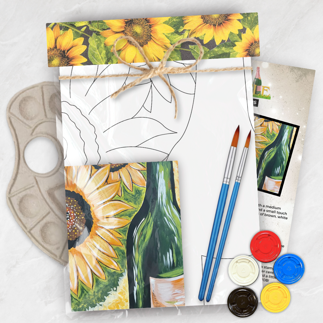 Wine Bottle Canvas Paint Kit