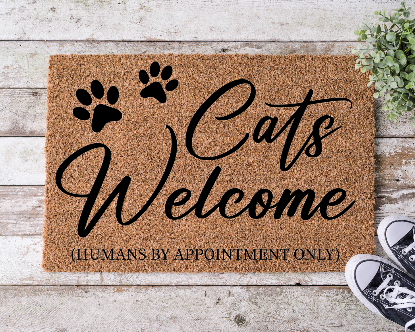 Cats Welcome Humans by Appointment Welcome Mat WM030