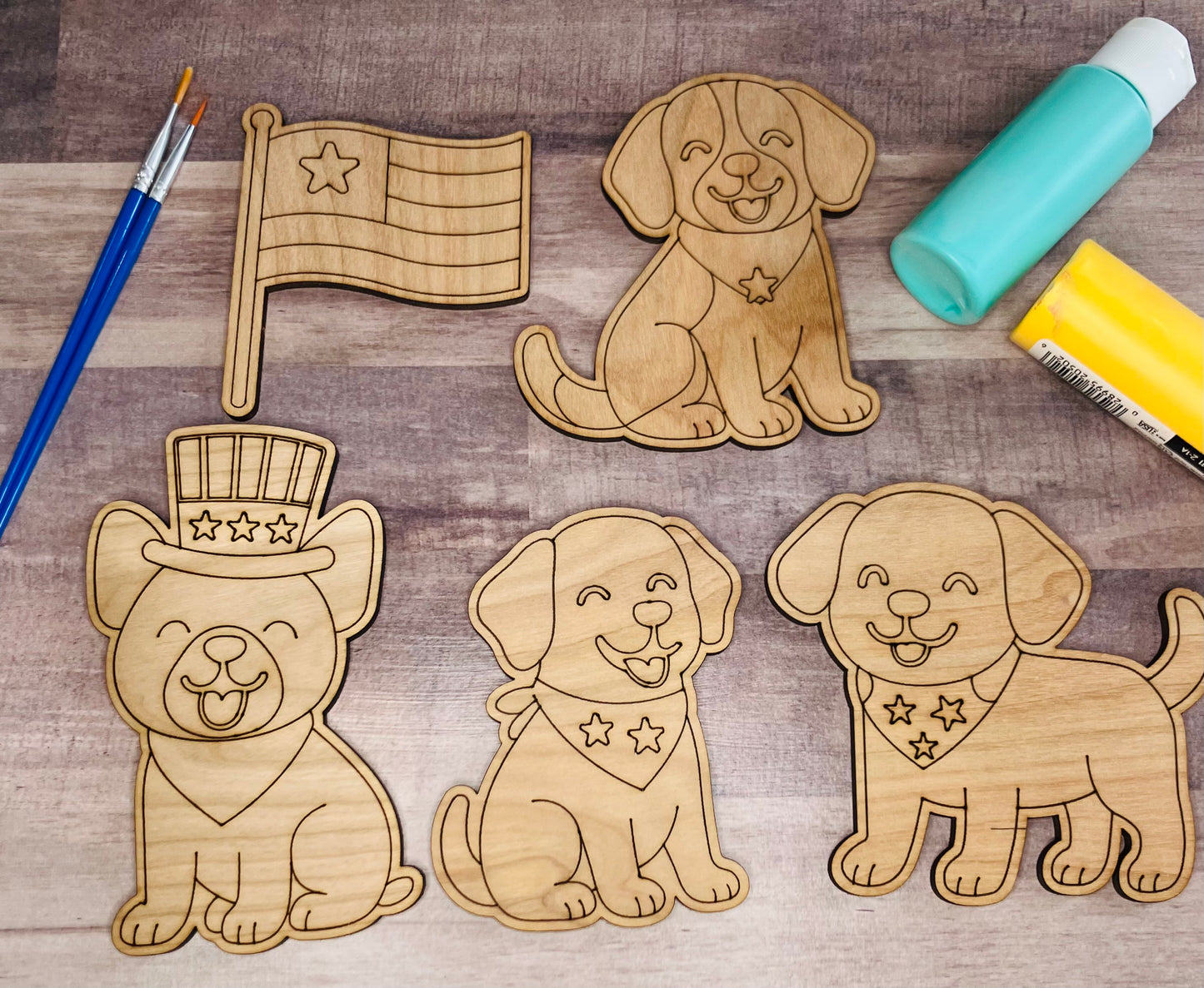 Patriotic Puppies Paint Kit