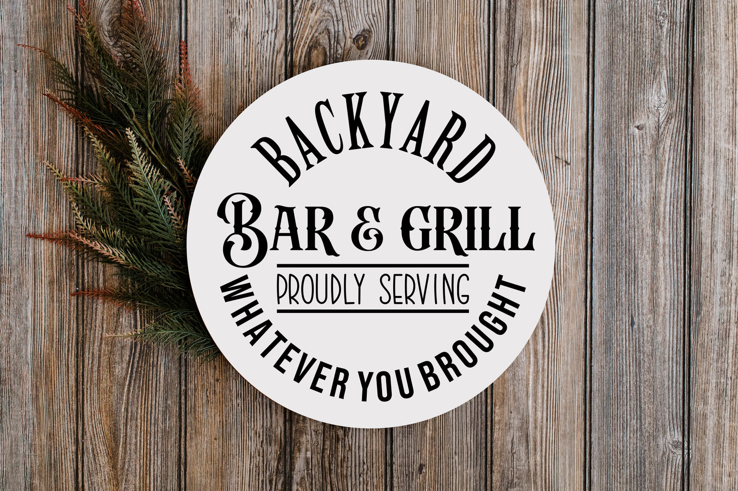 Backyard Bar & Grill Door Hanger SPC0171