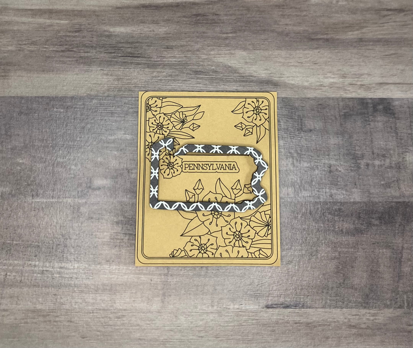 Pennsylvania State Shaped Bookmark