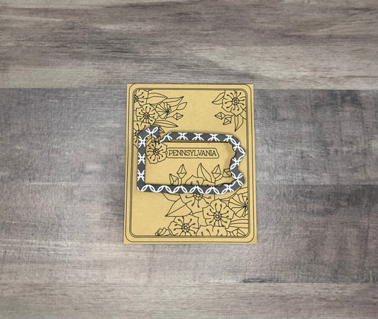 Pennsylvania State Shaped Bookmark