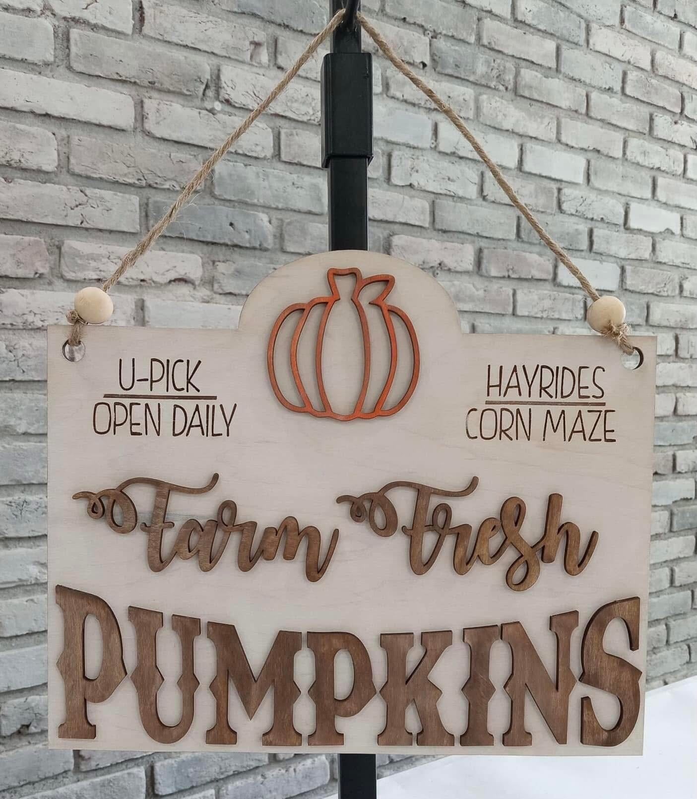 Farm Fresh Pumpkins Sign JHD0225