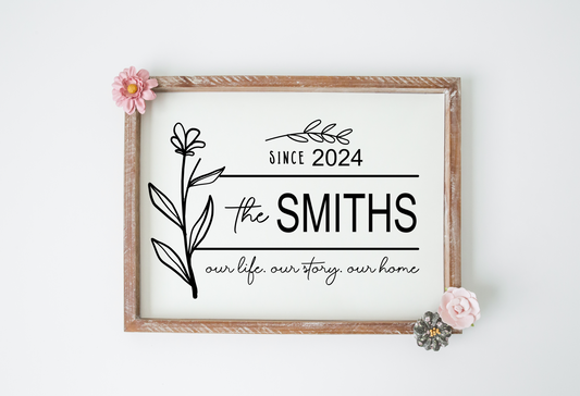 Personalized Family Sign JHD0019