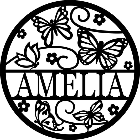 Butterfly Name Sign JHD0240