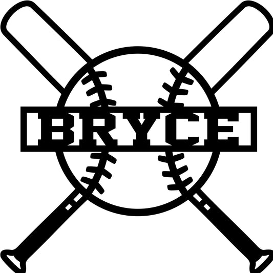 Baseball Name Sign JHD0239