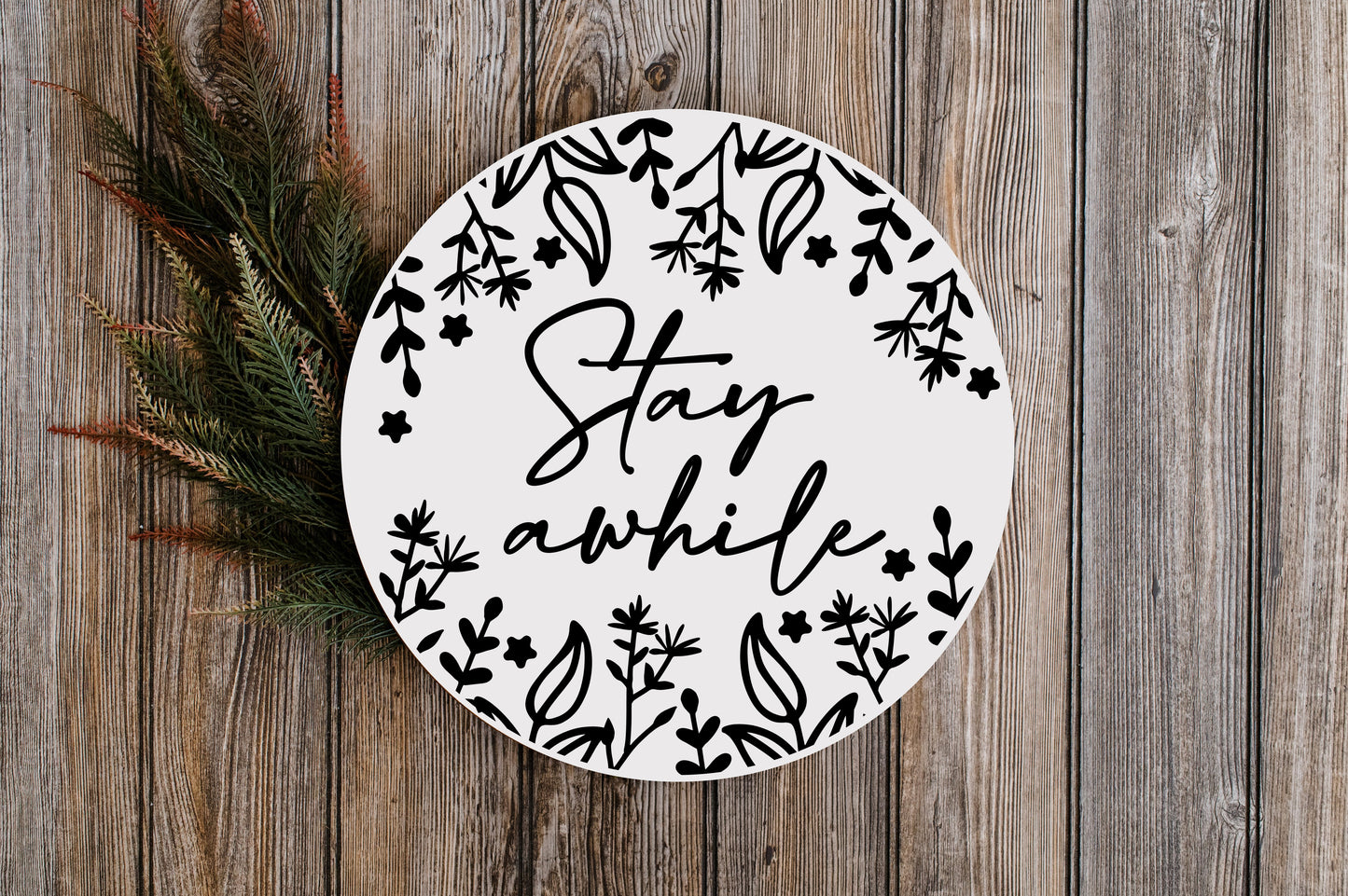 Stay Awhile Door Hanger SPC0169