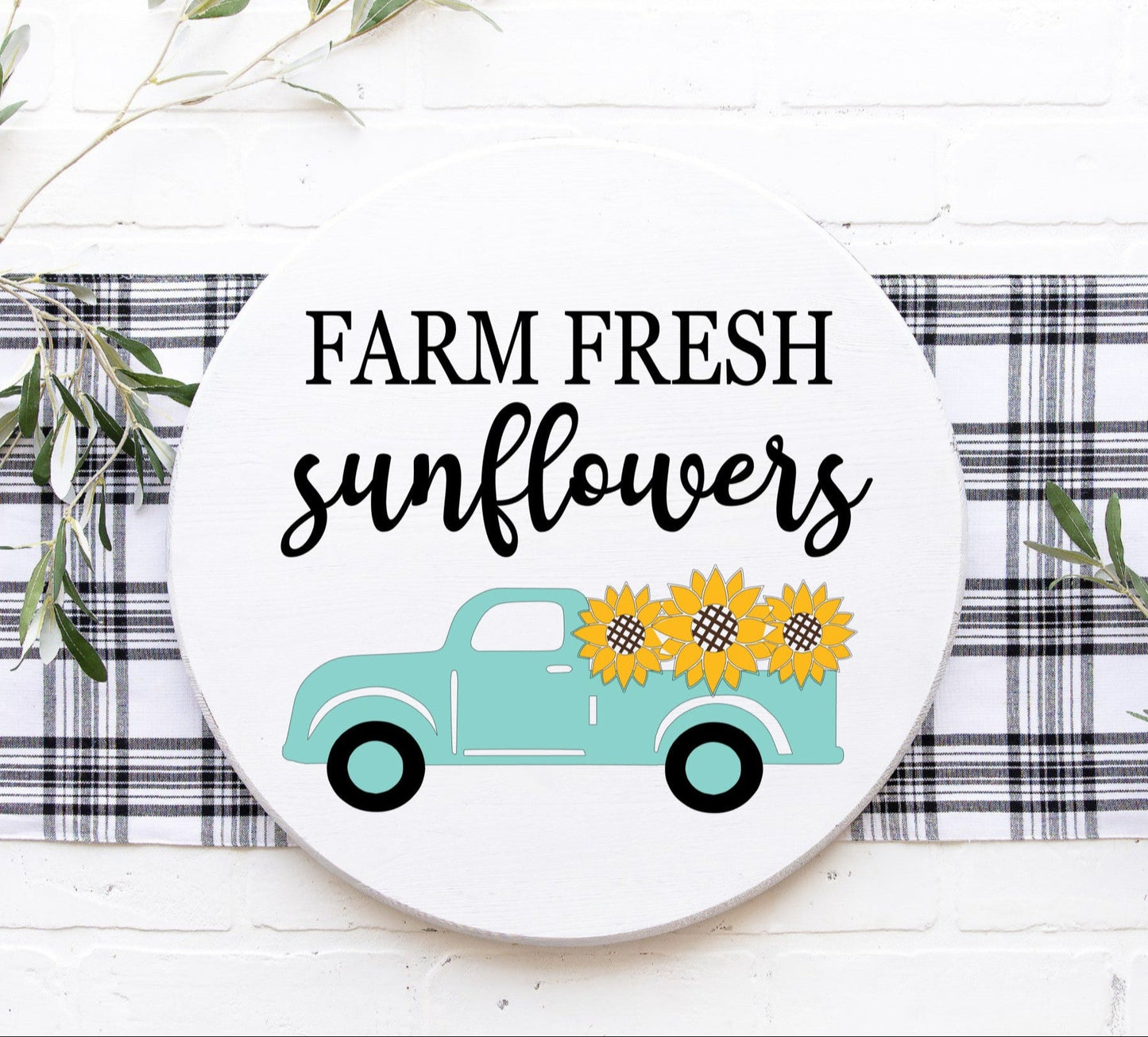 Farm Fresh Sunflowers Door Hanger SPC0045