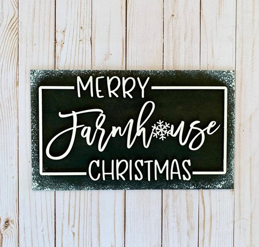 Merry Farmhouse Christmas Sign BB0024