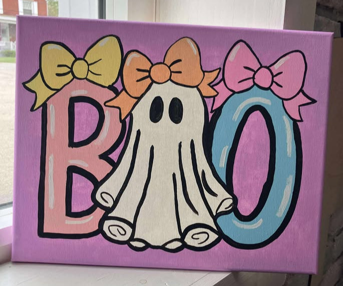Cute Boo Canvas Painting