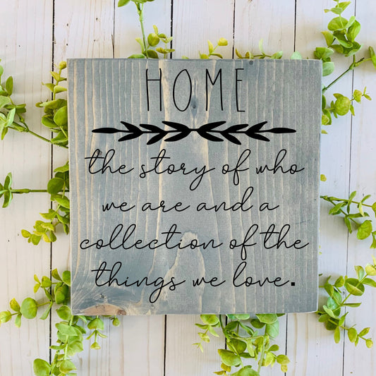 Home the Story of who we are...things we love SPC0140