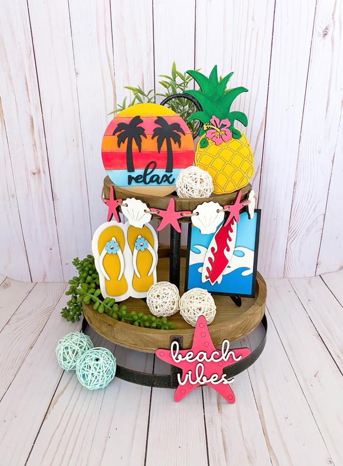 Beach Themed Tiered Tray Set BB0009